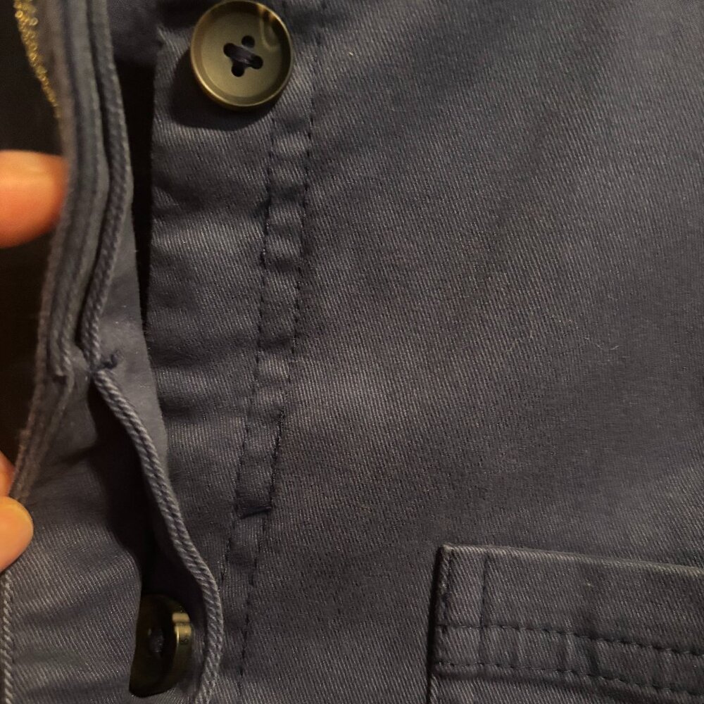 Boden Blue Denim Military collared women jacket with Embellished stripe - Picture 5 of 15